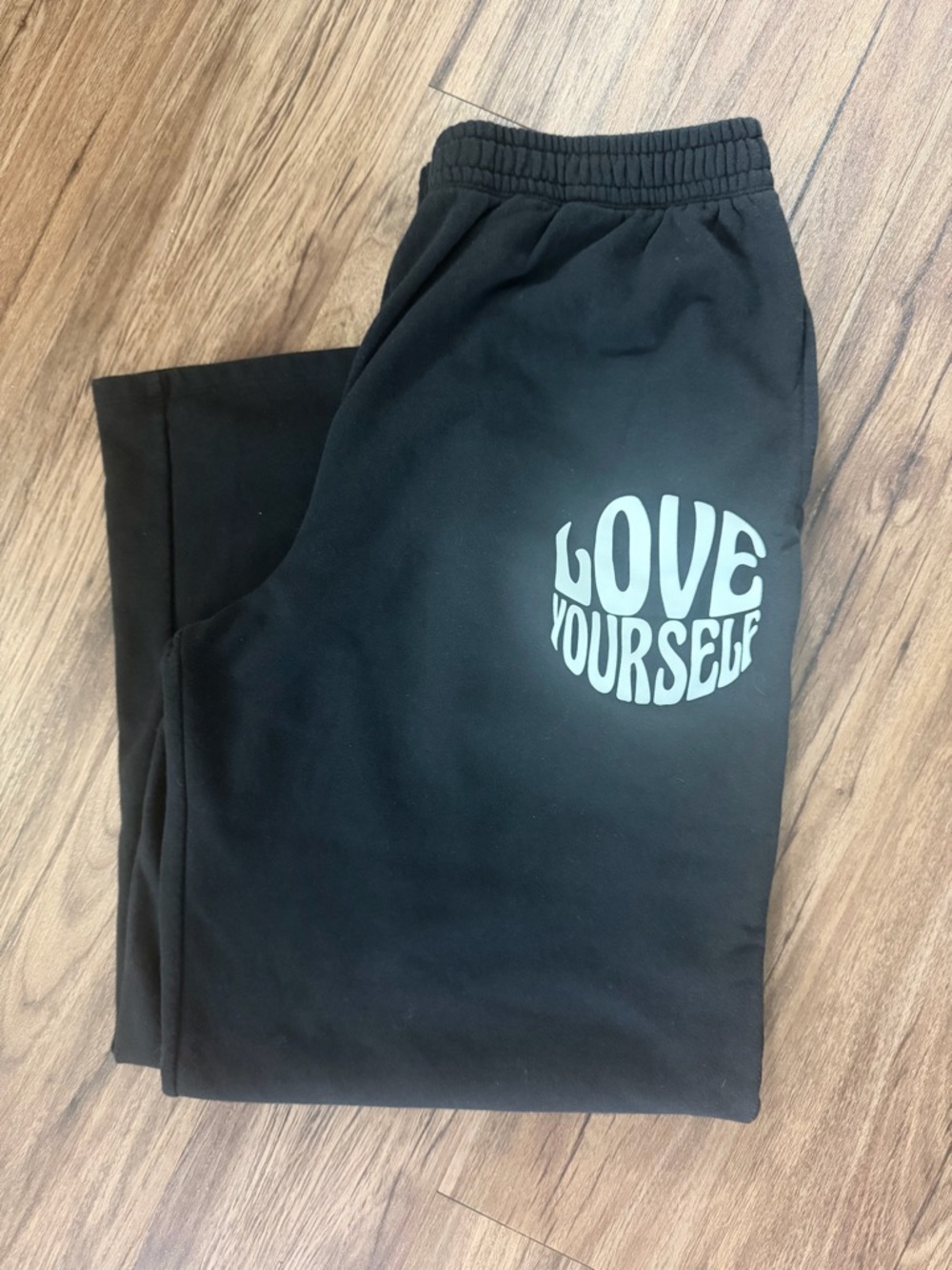 No Boundaries Love Yourself Year Round Terry Wide Leg Pant Size XXL